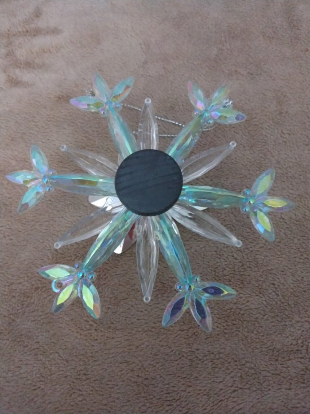 Bath & Body Works Crystal Snowflake Candle Topper Magnetic Ornament For 3-Wick - Picture 2 of 7